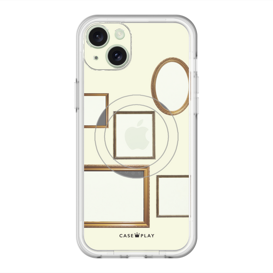 スリムプロテクションプレミアムケース with MagSafe［ Photo Frames - Ivory ］