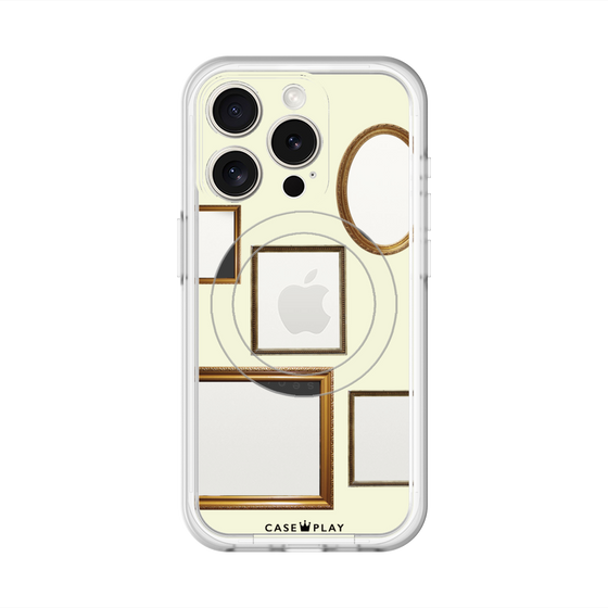 スリムプロテクションプレミアムケース with MagSafe［ Photo Frames - Ivory ］