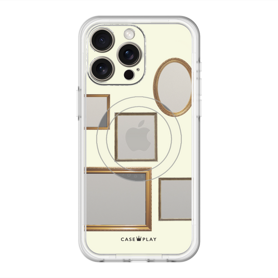 スリムプロテクションプレミアムケース with MagSafe［ Photo Frames - Ivory ］