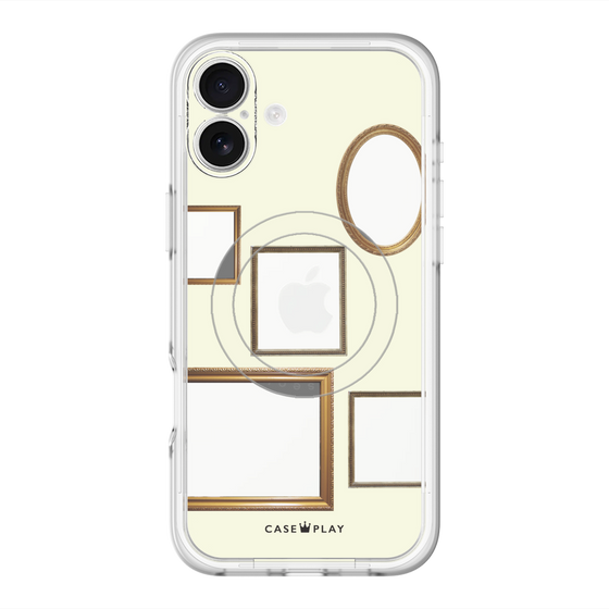 スリムプロテクションプレミアムケース with MagSafe［ Photo Frames - Ivory ］