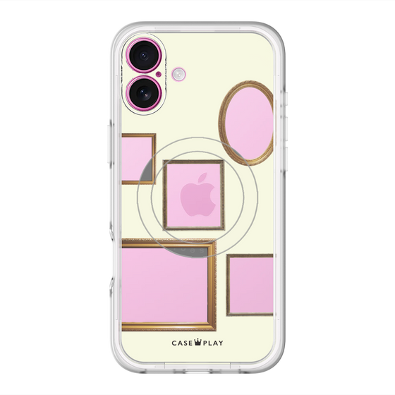 スリムプロテクションプレミアムケース with MagSafe［ Photo Frames - Ivory ］