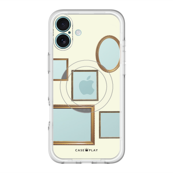スリムプロテクションプレミアムケース with MagSafe［ Photo Frames - Ivory ］