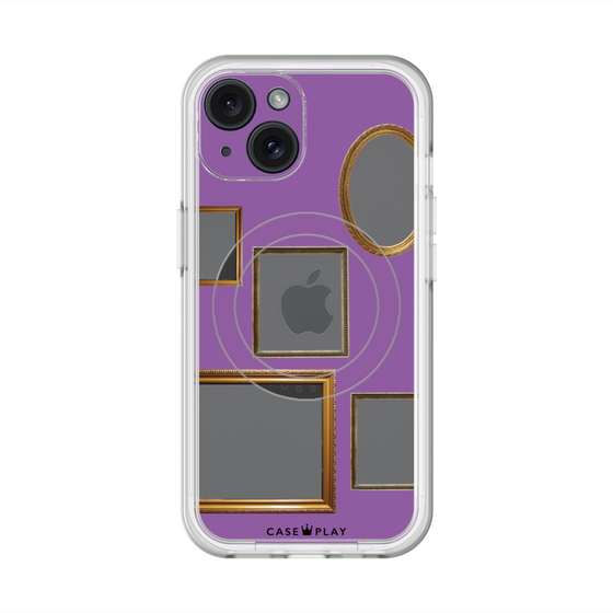 スリムプロテクションプレミアムケース with MagSafe［ Photo Frames - Purple ］