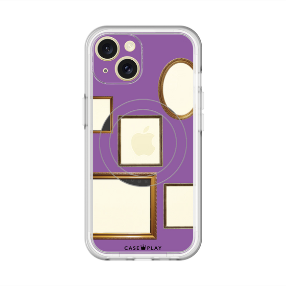 スリムプロテクションプレミアムケース with MagSafe［ Photo Frames - Purple ］