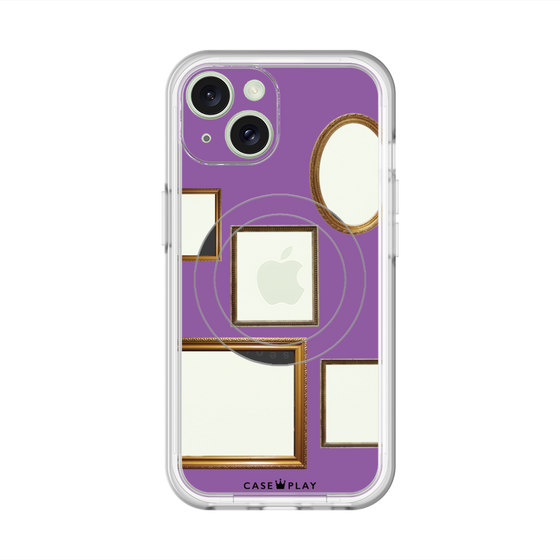 スリムプロテクションプレミアムケース with MagSafe［ Photo Frames - Purple ］