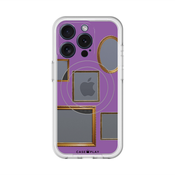 スリムプロテクションプレミアムケース with MagSafe［ Photo Frames - Purple ］