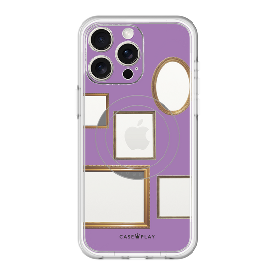スリムプロテクションプレミアムケース with MagSafe［ Photo Frames - Purple ］