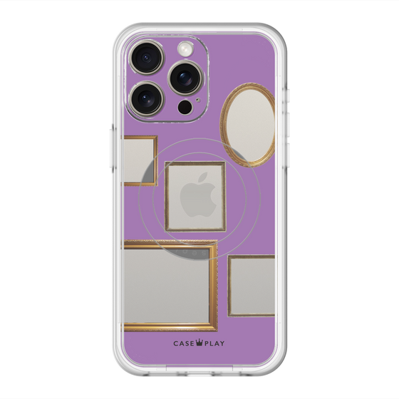スリムプロテクションプレミアムケース with MagSafe［ Photo Frames - Purple ］