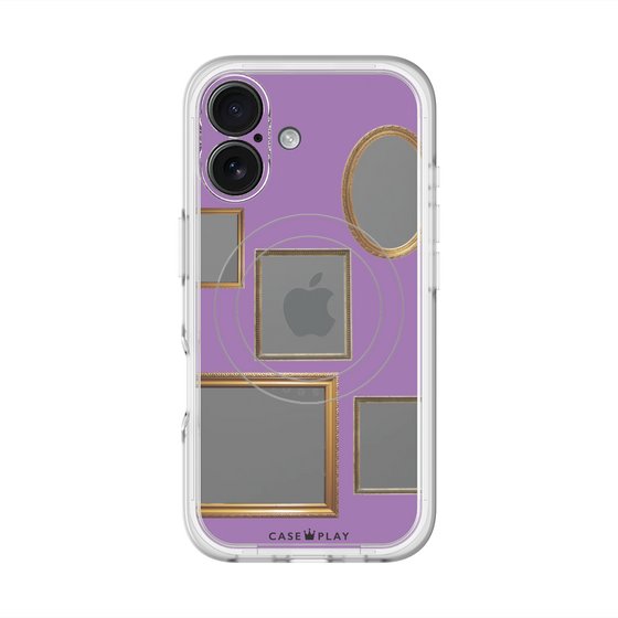 スリムプロテクションプレミアムケース with MagSafe［ Photo Frames - Purple ］