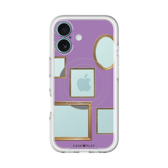 スリムプロテクションプレミアムケース with MagSafe［ Photo Frames - Purple ］