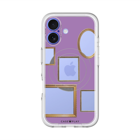 スリムプロテクションプレミアムケース with MagSafe［ Photo Frames - Purple ］