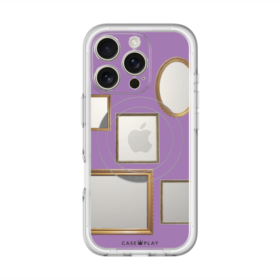 スリムプロテクションプレミアムケース with MagSafe［ Photo Frames - Purple ］