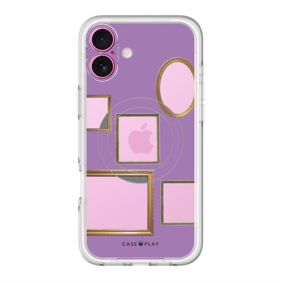 スリムプロテクションプレミアムケース with MagSafe［ Photo Frames - Purple ］