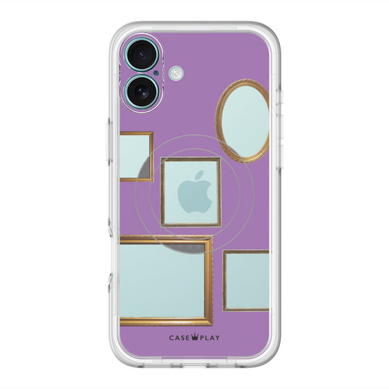 スリムプロテクションプレミアムケース with MagSafe［ Photo Frames - Purple ］