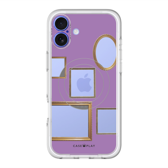 スリムプロテクションプレミアムケース with MagSafe［ Photo Frames - Purple ］