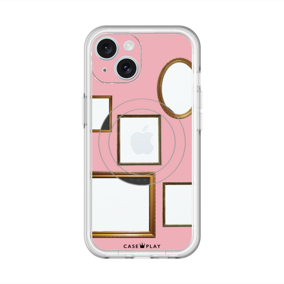 スリムプロテクションプレミアムケース with MagSafe［ Photo Frames - Pink ］