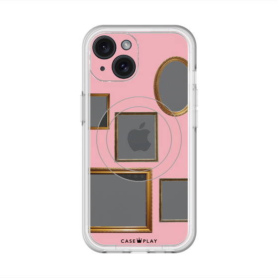 スリムプロテクションプレミアムケース with MagSafe［ Photo Frames - Pink ］