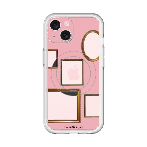 スリムプロテクションプレミアムケース with MagSafe［ Photo Frames - Pink ］