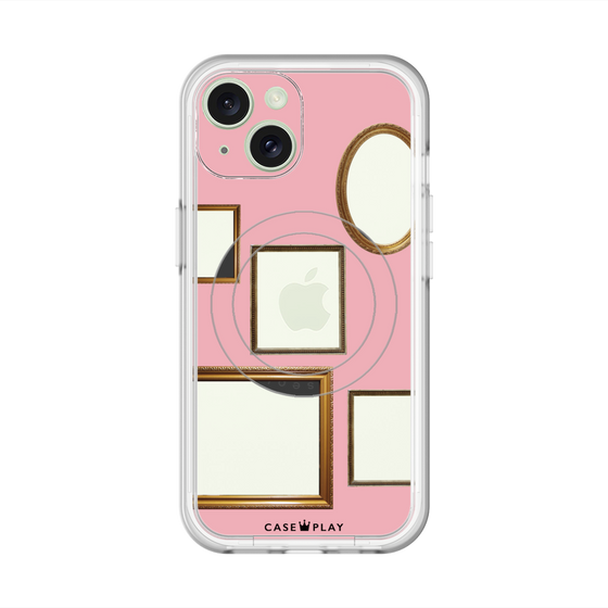 スリムプロテクションプレミアムケース with MagSafe［ Photo Frames - Pink ］