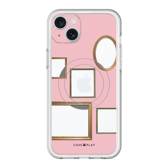スリムプロテクションプレミアムケース with MagSafe［ Photo Frames - Pink ］
