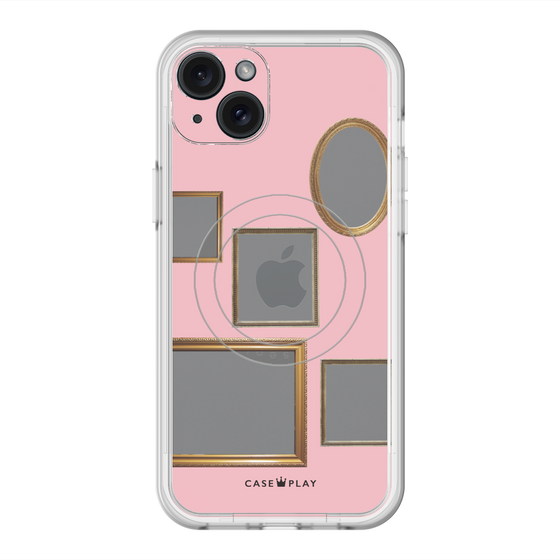 スリムプロテクションプレミアムケース with MagSafe［ Photo Frames - Pink ］