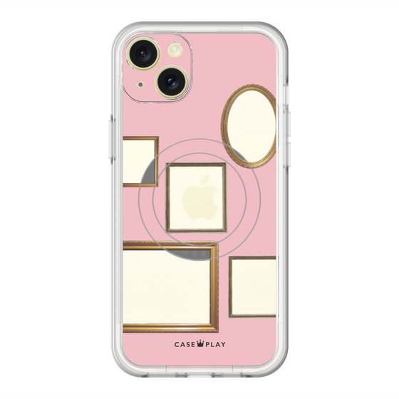 スリムプロテクションプレミアムケース with MagSafe［ Photo Frames - Pink ］