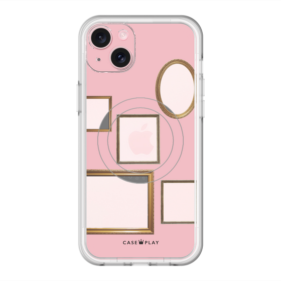 スリムプロテクションプレミアムケース with MagSafe［ Photo Frames - Pink ］