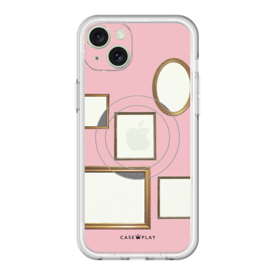 スリムプロテクションプレミアムケース with MagSafe［ Photo Frames - Pink ］