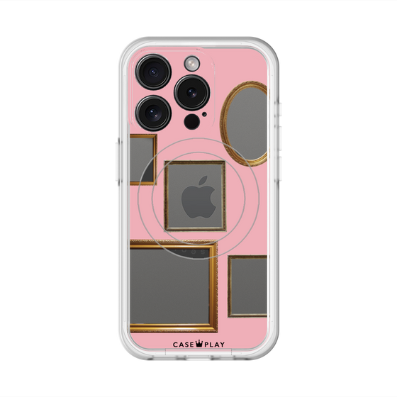 スリムプロテクションプレミアムケース with MagSafe［ Photo Frames - Pink ］