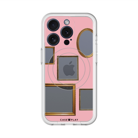スリムプロテクションプレミアムケース with MagSafe［ Photo Frames - Pink ］