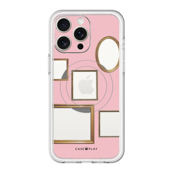 スリムプロテクションプレミアムケース with MagSafe［ Photo Frames - Pink ］