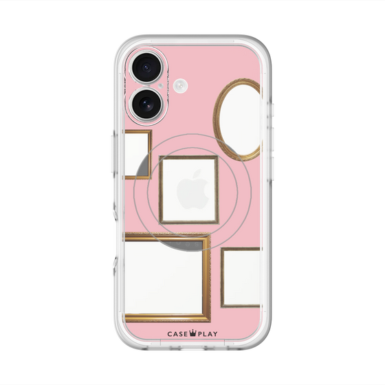 スリムプロテクションプレミアムケース with MagSafe［ Photo Frames - Pink ］