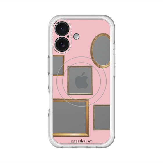 スリムプロテクションプレミアムケース with MagSafe［ Photo Frames - Pink ］