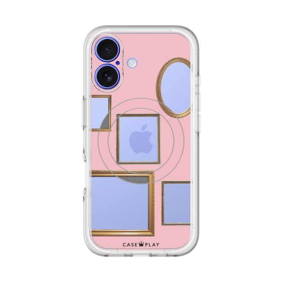 スリムプロテクションプレミアムケース with MagSafe［ Photo Frames - Pink ］
