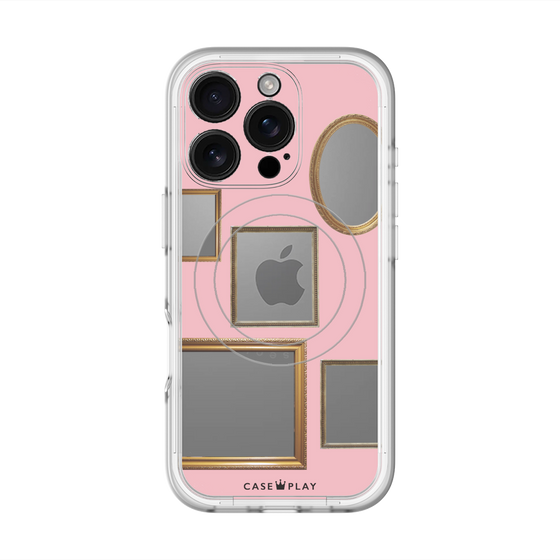スリムプロテクションプレミアムケース with MagSafe［ Photo Frames - Pink ］