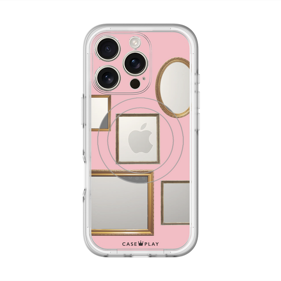 スリムプロテクションプレミアムケース with MagSafe［ Photo Frames - Pink ］