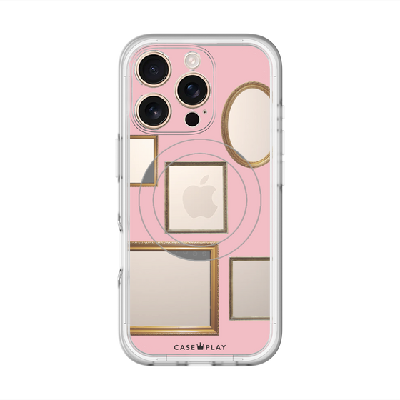 スリムプロテクションプレミアムケース with MagSafe［ Photo Frames - Pink ］