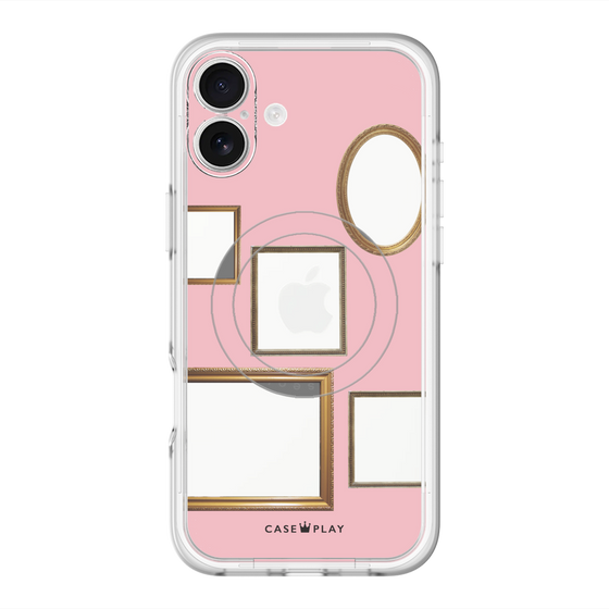 スリムプロテクションプレミアムケース with MagSafe［ Photo Frames - Pink ］