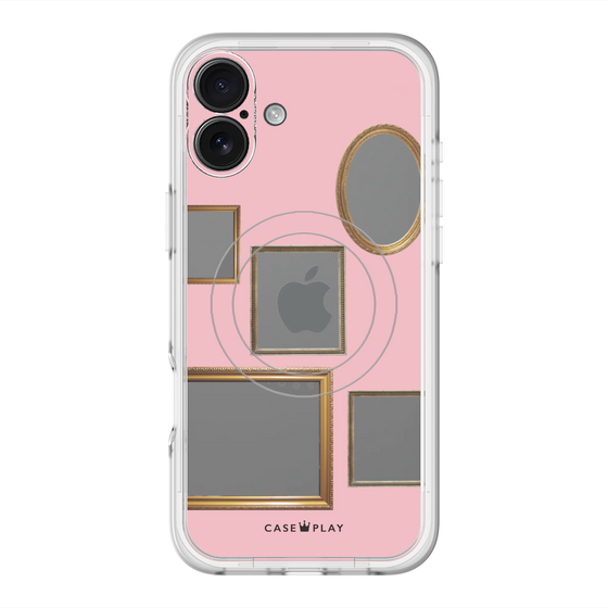 スリムプロテクションプレミアムケース with MagSafe［ Photo Frames - Pink ］