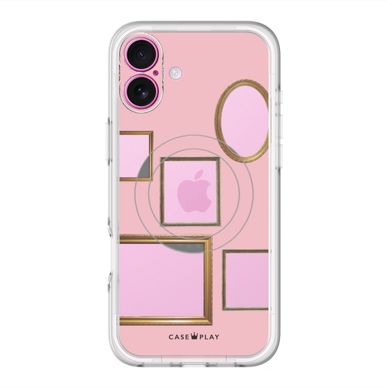 スリムプロテクションプレミアムケース with MagSafe［ Photo Frames - Pink ］
