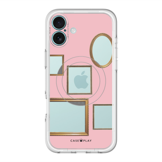 スリムプロテクションプレミアムケース with MagSafe［ Photo Frames - Pink ］
