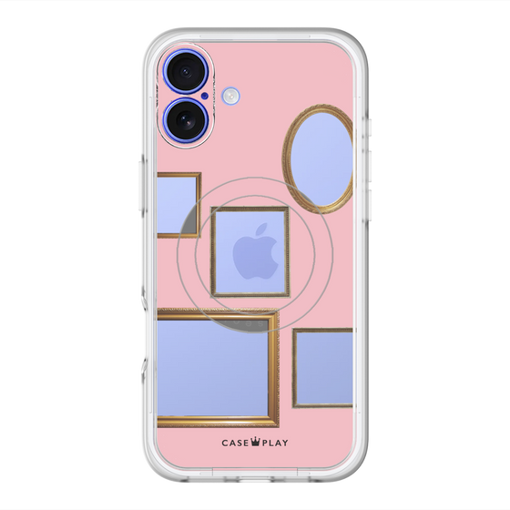 スリムプロテクションプレミアムケース with MagSafe［ Photo Frames - Pink ］