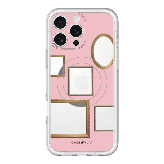スリムプロテクションプレミアムケース with MagSafe［ Photo Frames - Pink ］