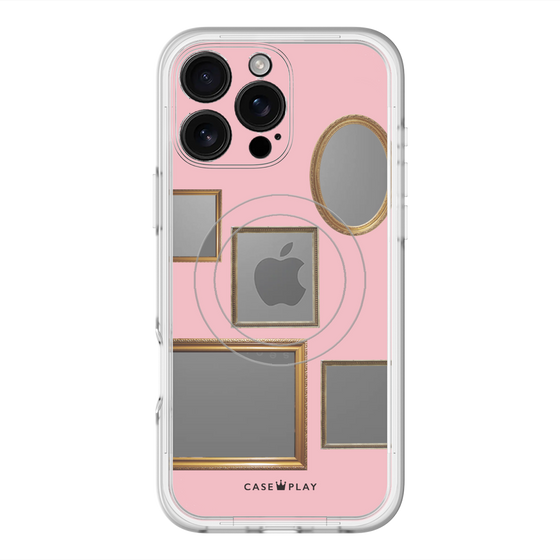 スリムプロテクションプレミアムケース with MagSafe［ Photo Frames - Pink ］