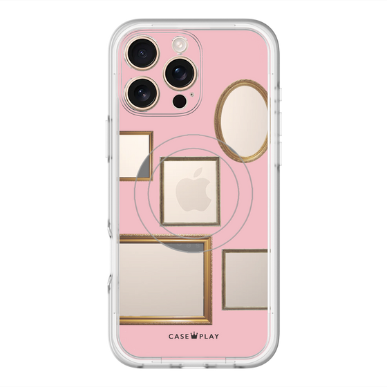 スリムプロテクションプレミアムケース with MagSafe［ Photo Frames - Pink ］