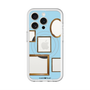 スリムプロテクションプレミアムケース with MagSafe［ Photo Frames - Light Blue ］