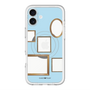 スリムプロテクションプレミアムケース with MagSafe［ Photo Frames - Light Blue ］