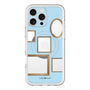 スリムプロテクションプレミアムケース with MagSafe［ Photo Frames - Light Blue ］