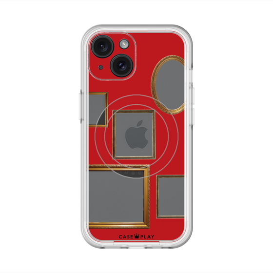 スリムプロテクションプレミアムケース with MagSafe［ Photo Frames - Red ］