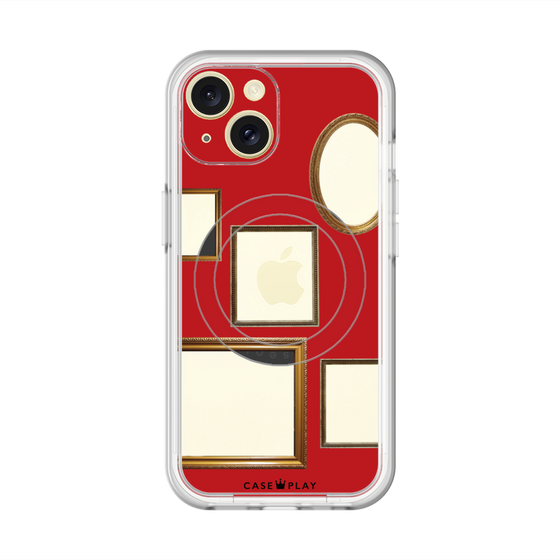 スリムプロテクションプレミアムケース with MagSafe［ Photo Frames - Red ］